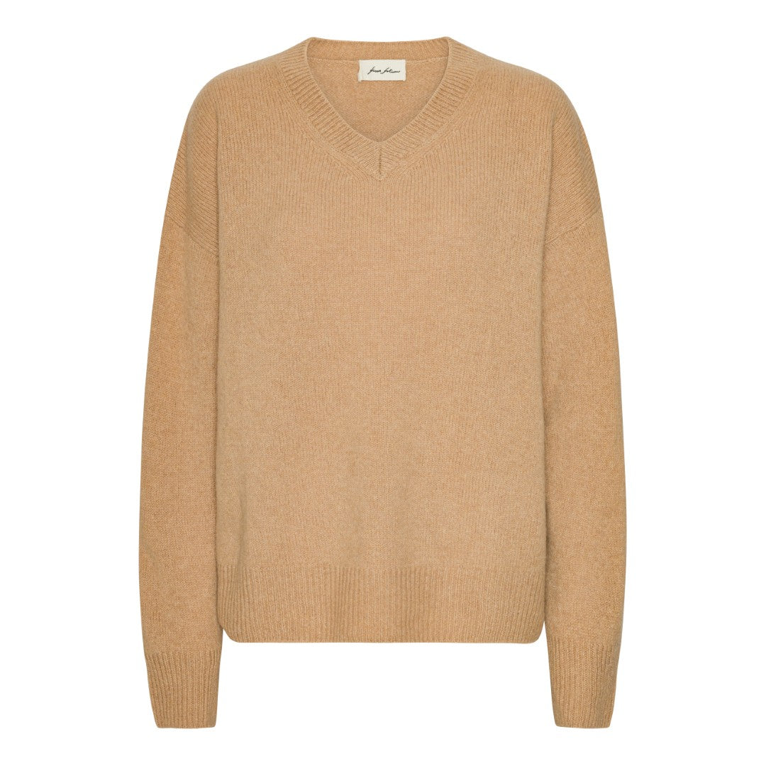 Toulouse V-hals Strik - Camel