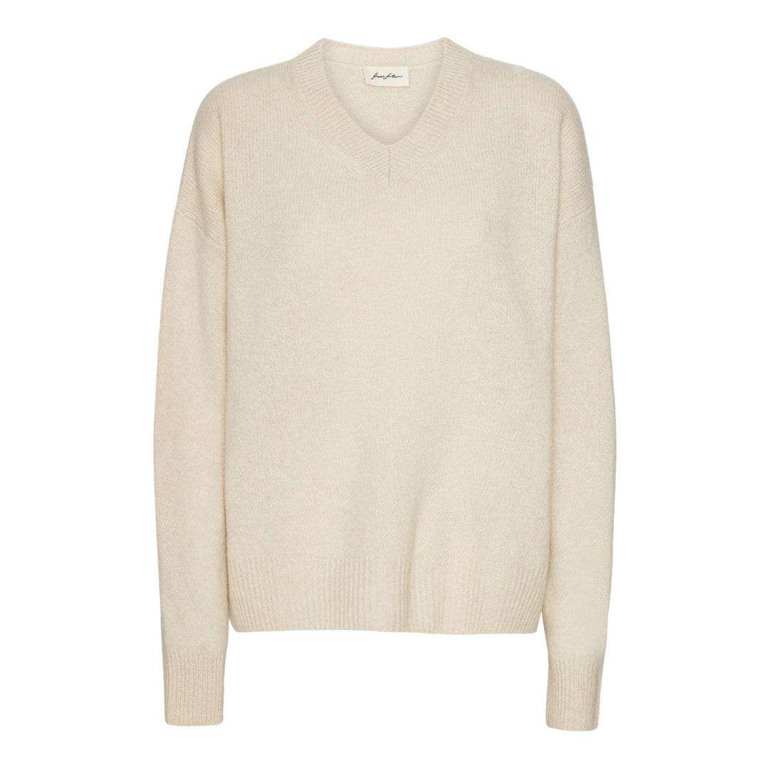 Toulouse V-hals Strik - Nature