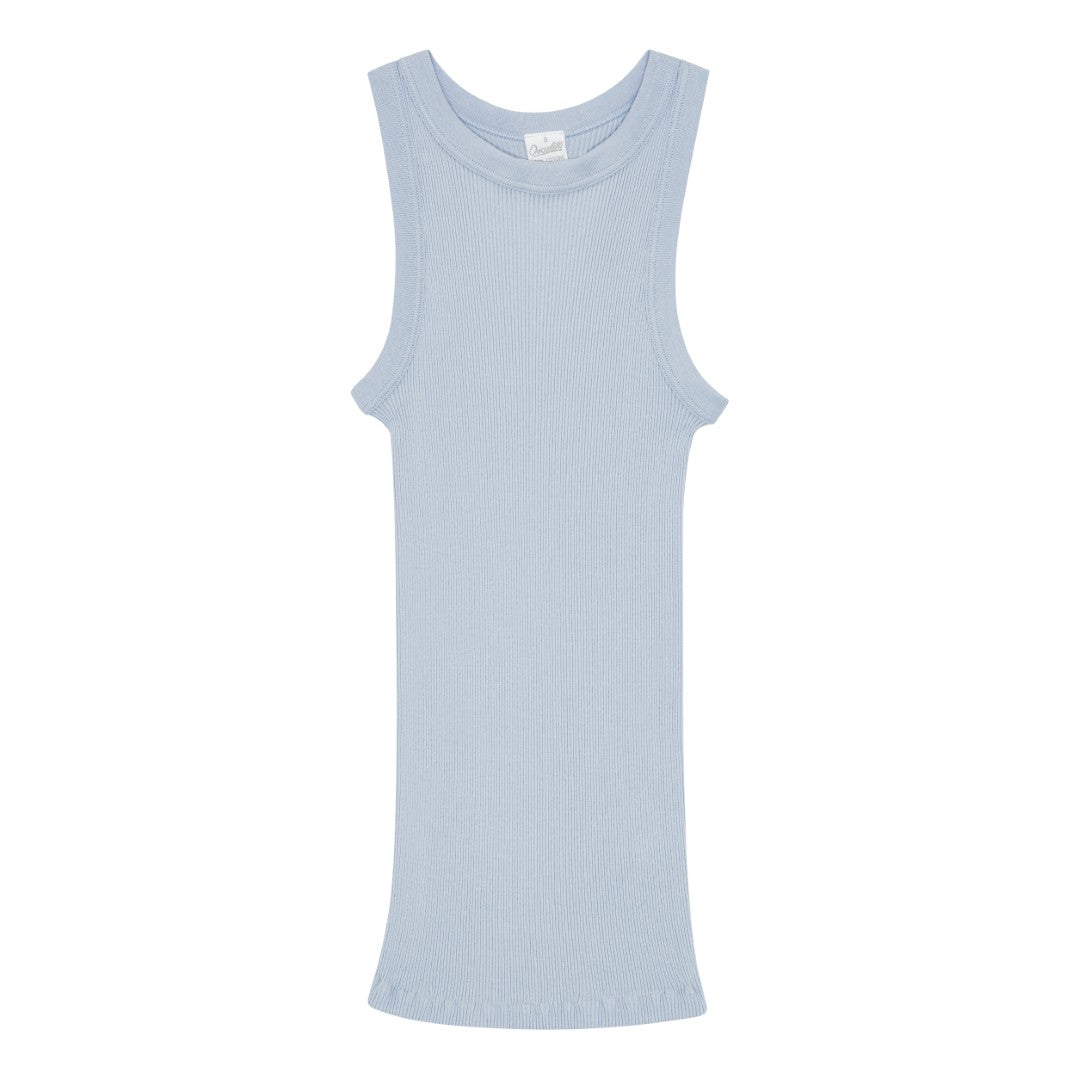 Americana Cotton Tank Top 7165 - høj udskæring - Aqua