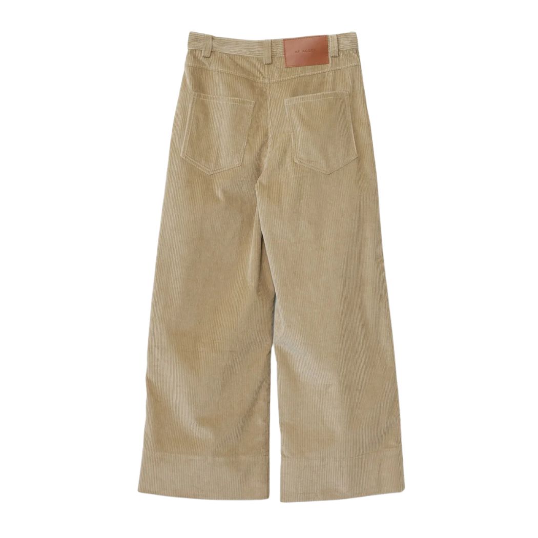 Corduroy Wide Bukser - Beige