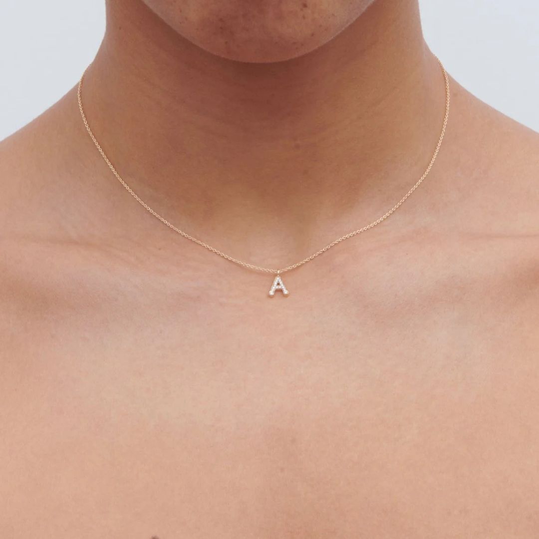 Simple A Necklace