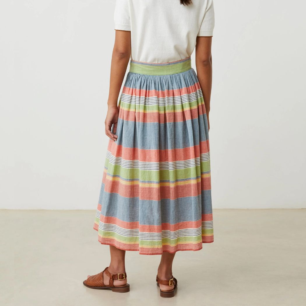 Nederdel Mona N°837 Sand Stripes - Multico