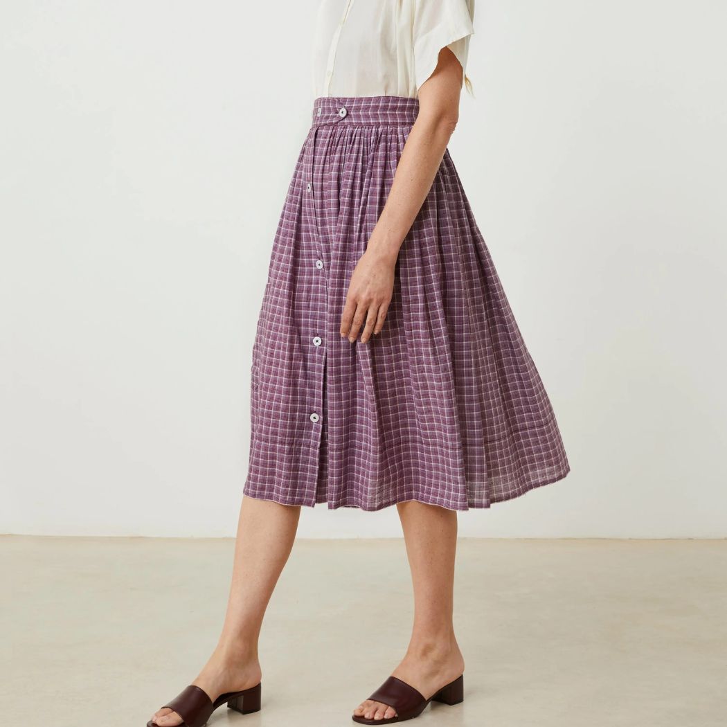 Nederdel Mona N°837 Messager Checks - Amethyst