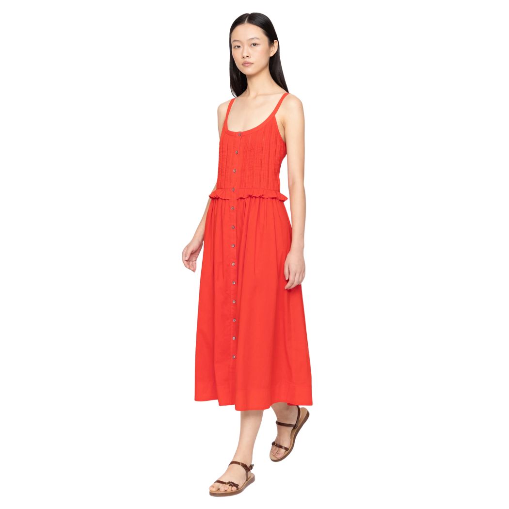 Alberta Solid Tank Dress - Red