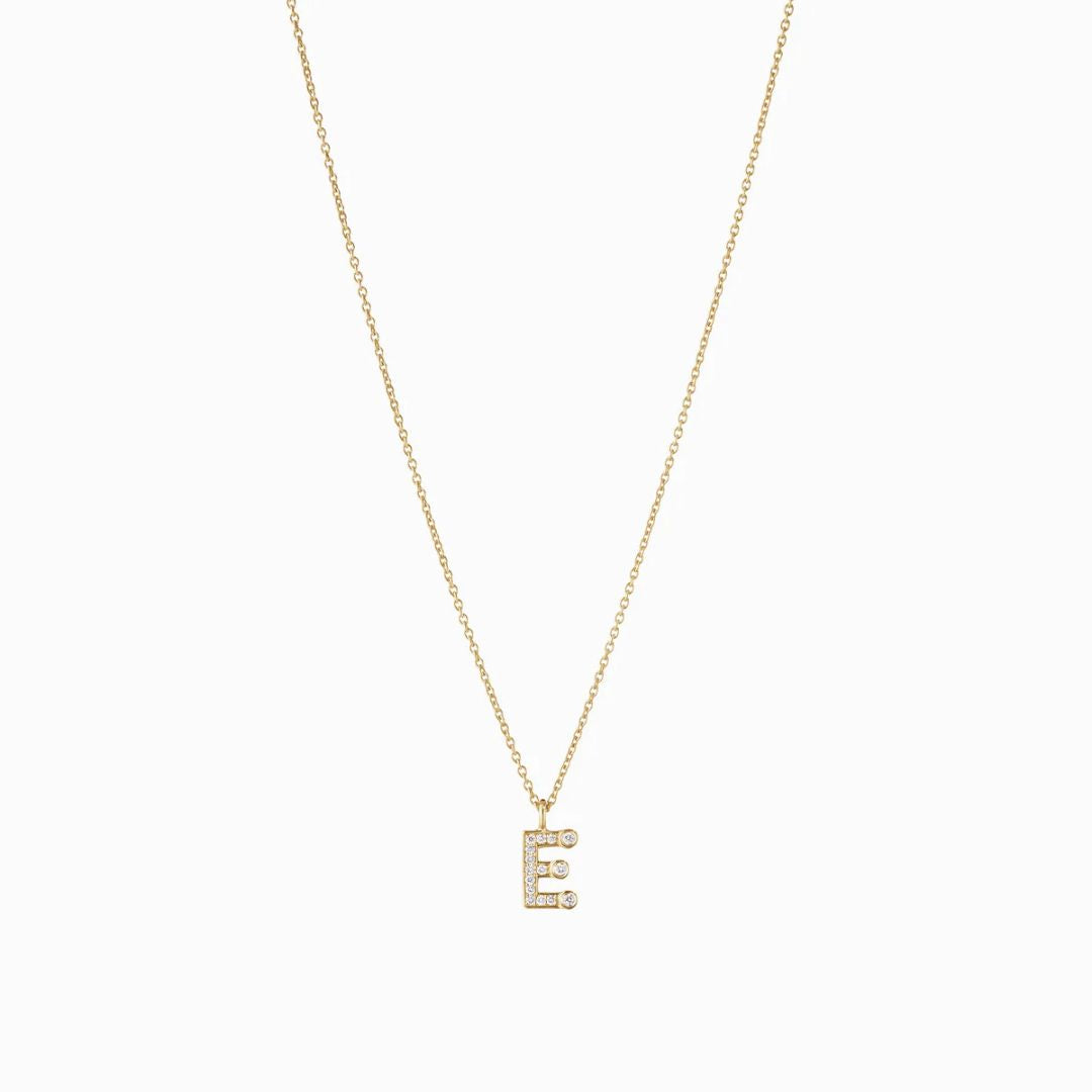 Simple E Necklace