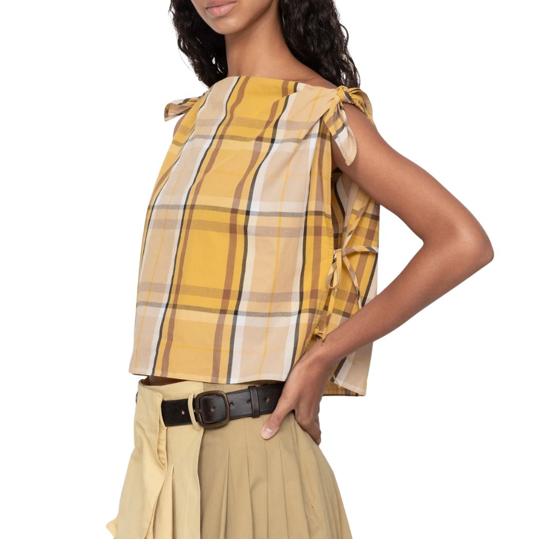 Copeland Plaid Top - Gul