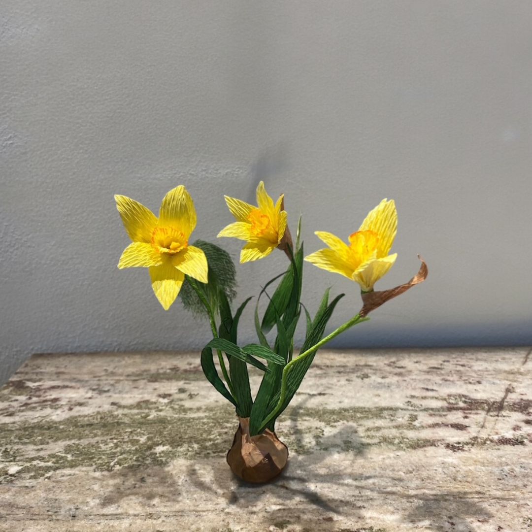 Paper Flower - 3 mini Daffodils