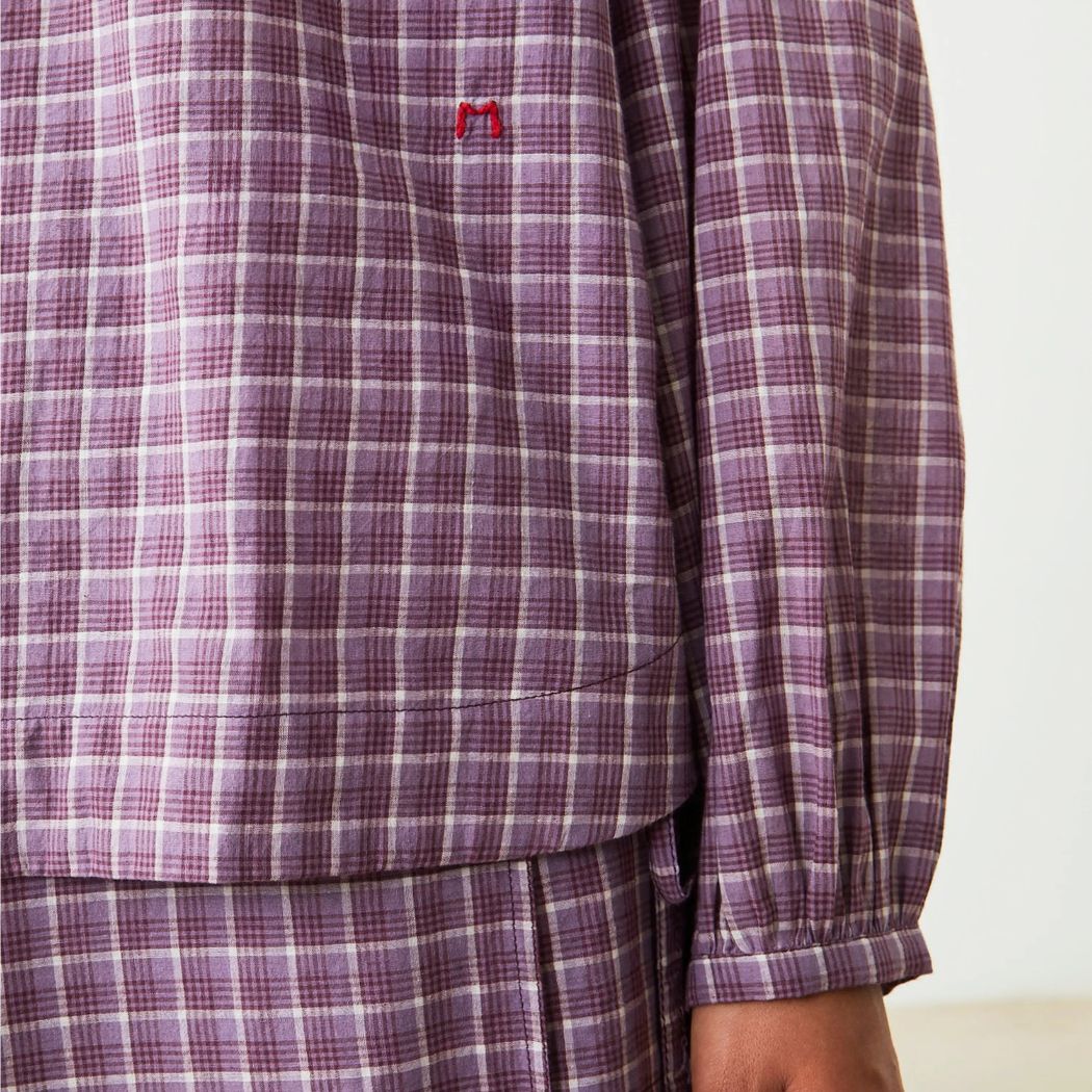 Skjorte Emma N°809 Messager - Checks Amethyst