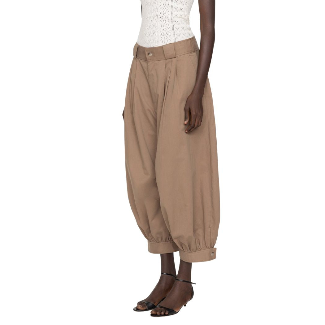 Lois Twill bukser - Taupe