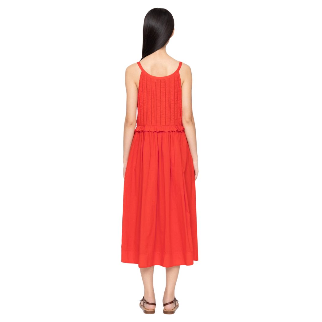 Alberta Solid Tank Dress - Red