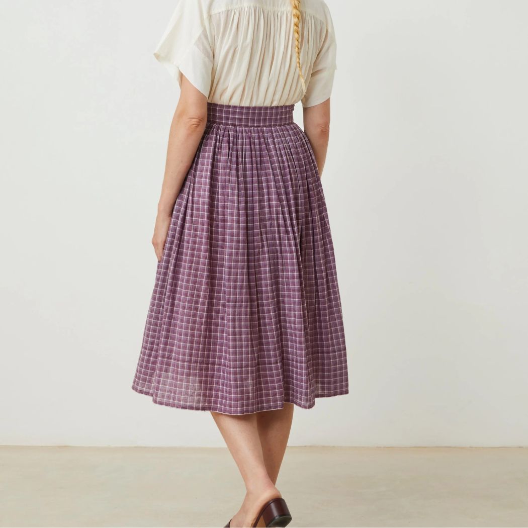 Nederdel Mona N°837 Messager Checks - Amethyst