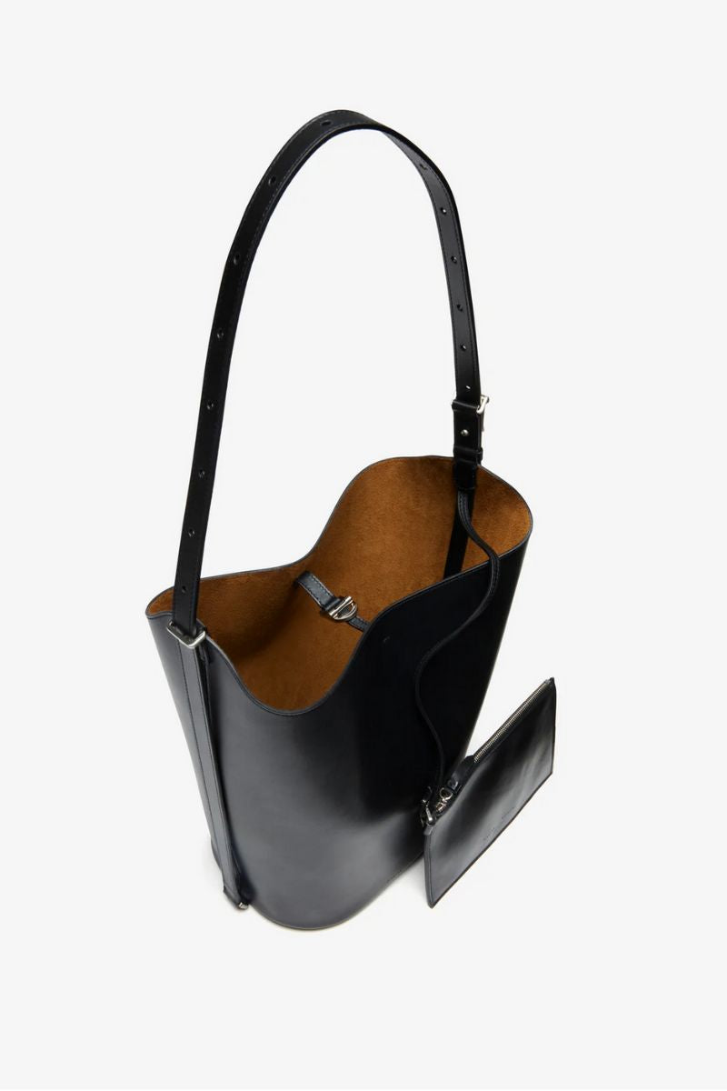 Brant Bucket Bag in Smooth Calf - Black