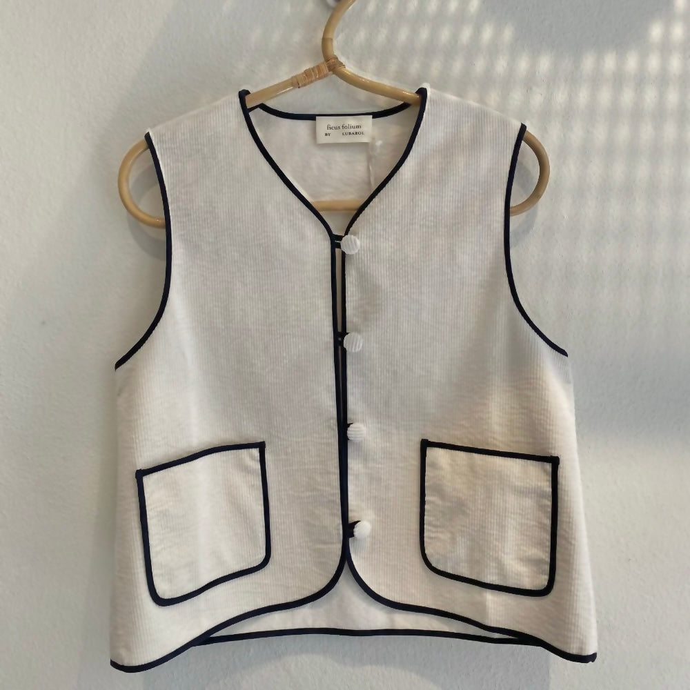 Katie Vest - Cream Corduroy