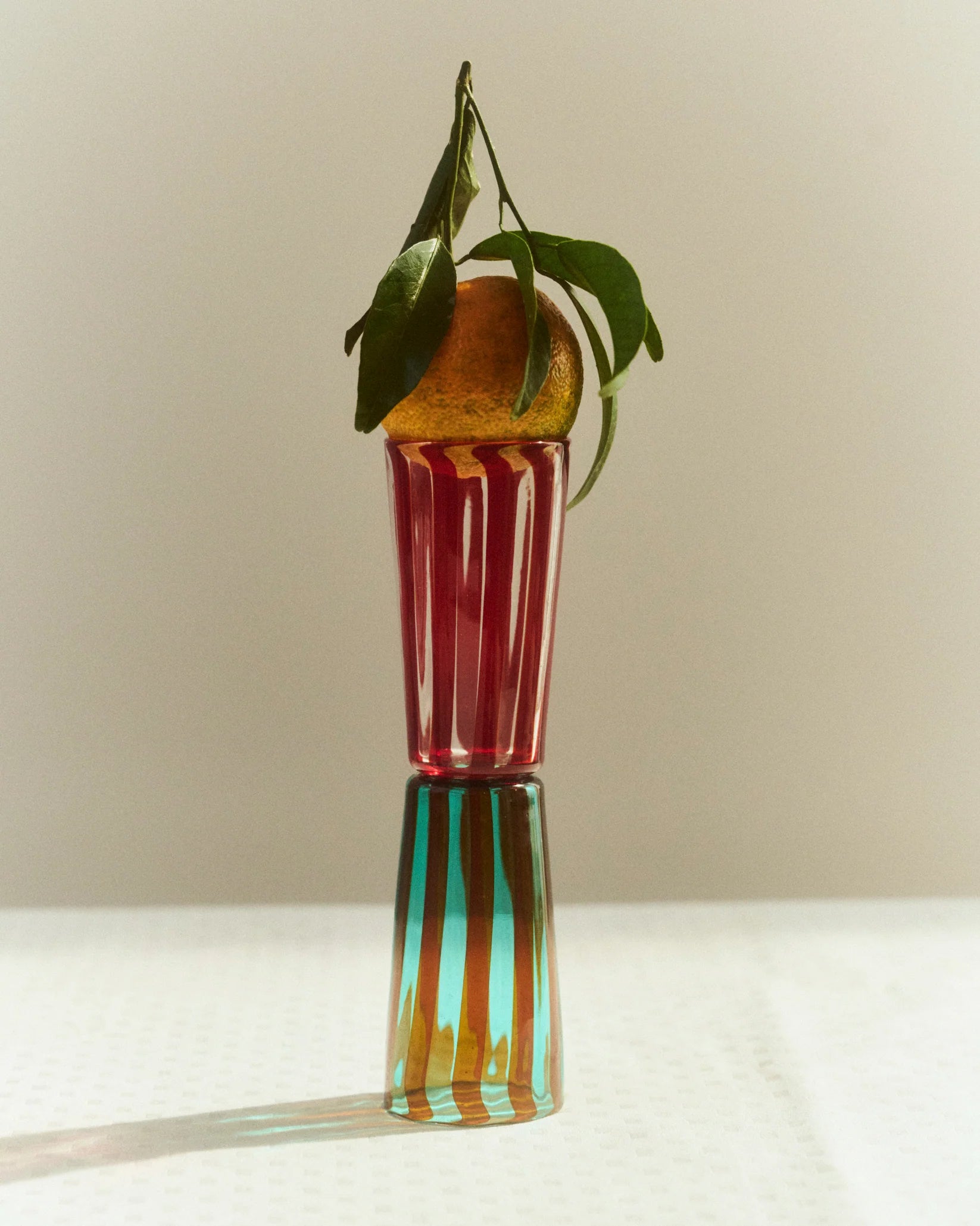 Augusta glass small - Aquamarine/Hazel