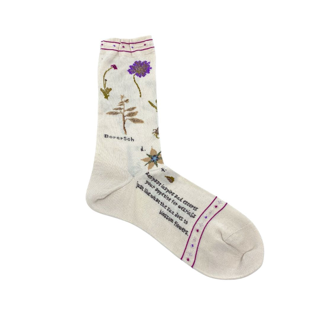 Botanical Strømper - Ivory - Str. 36-40