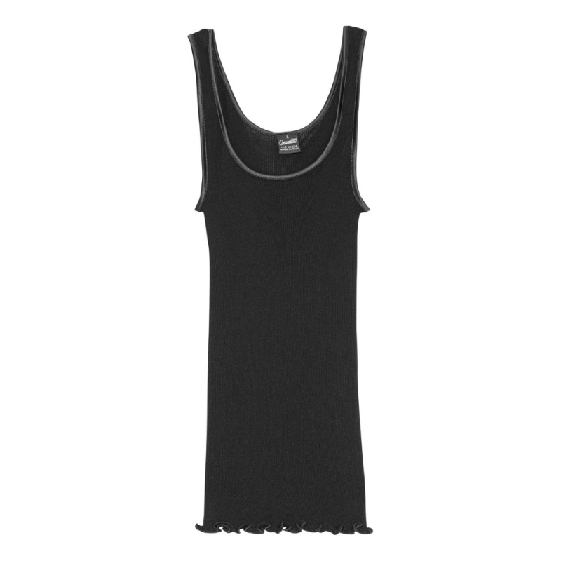 Cami cotton lisle rib 3100 W SL/L - Black