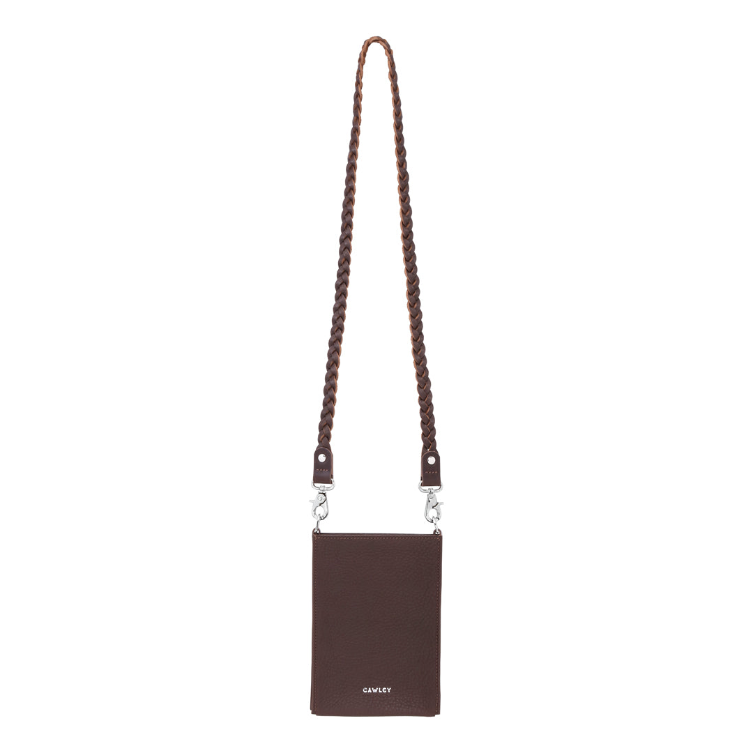 Leather Phone Bag - Chocolate
