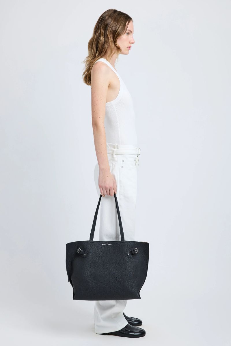 Days Tote in Pebbled Calf Skin - Black