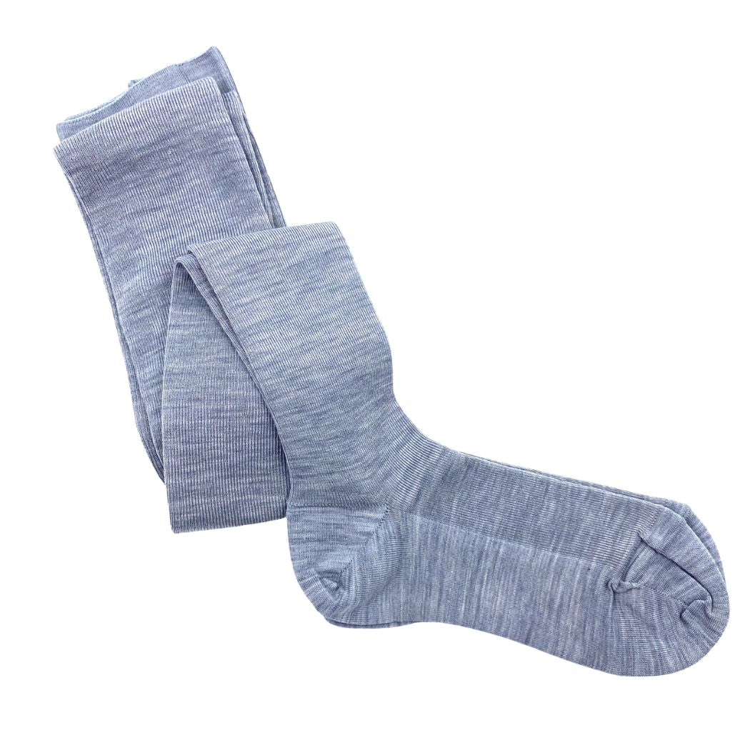 Rib Strømpebukser - Lysegrå