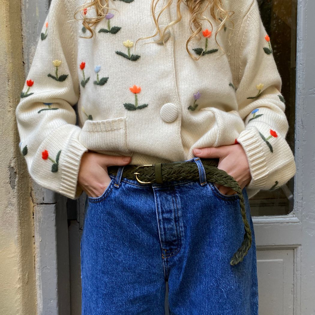 Flettet Ruskindsbælte - Army