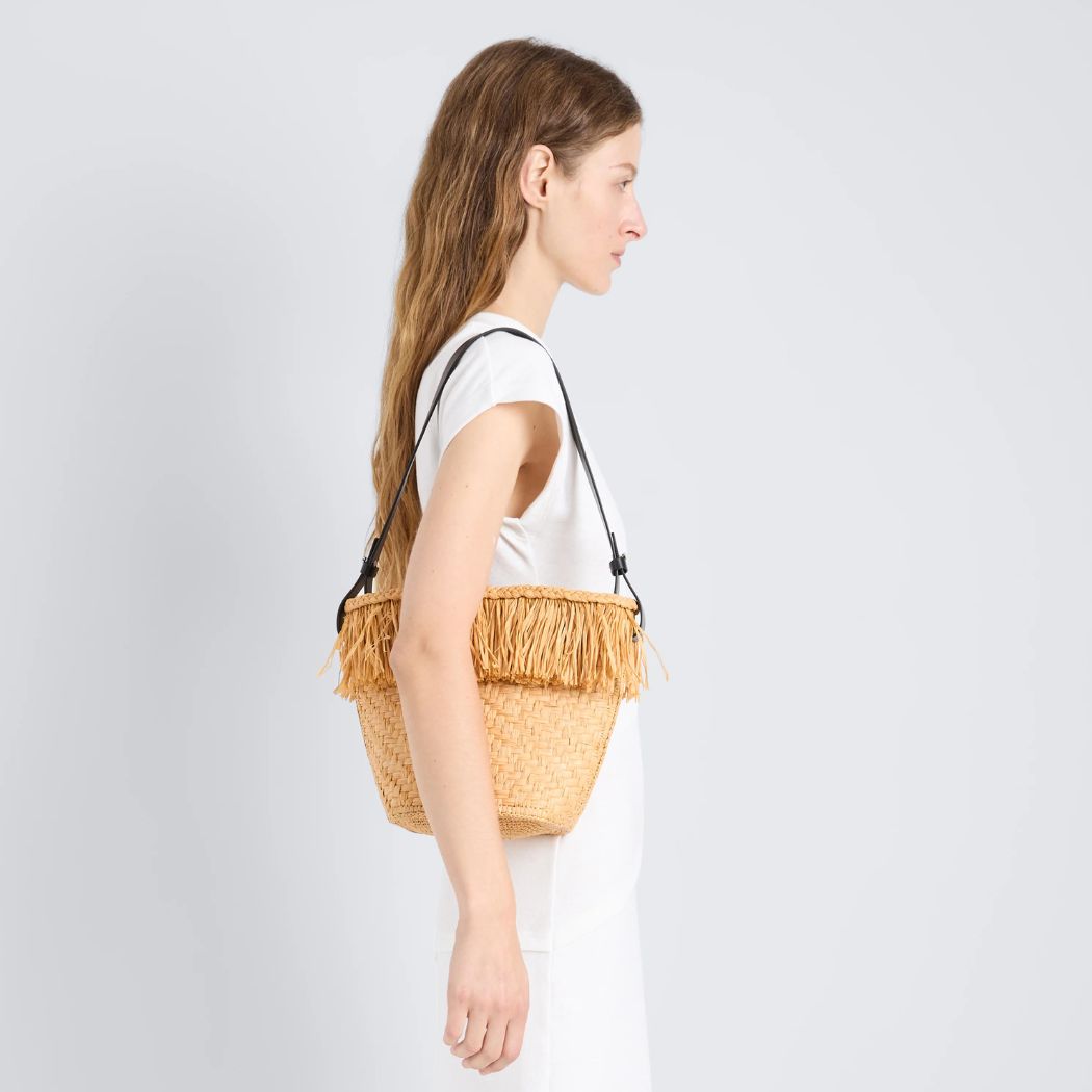 Bucket Bag in Raffia - Sand