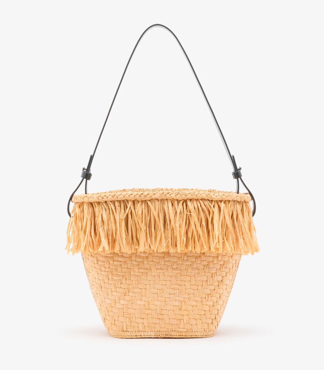 Bucket Bag in Raffia - Sand
