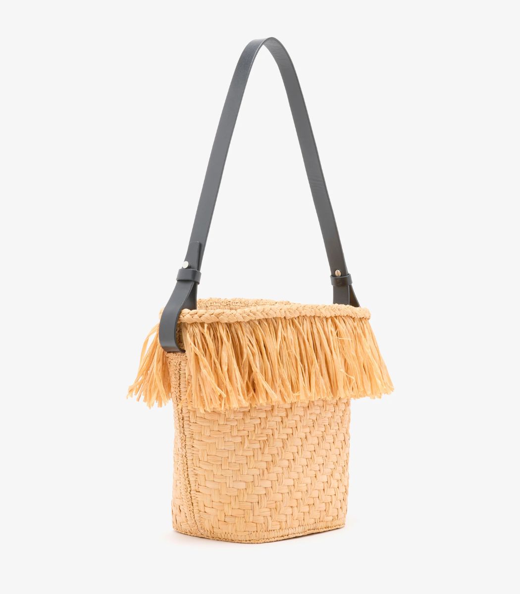 Bucket Bag in Raffia - Sand