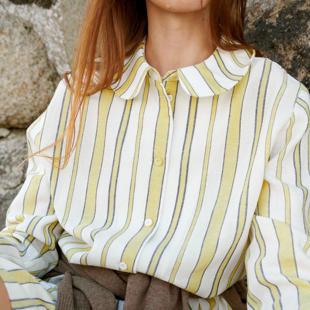 Sine Skjorte - Yellow Stripes