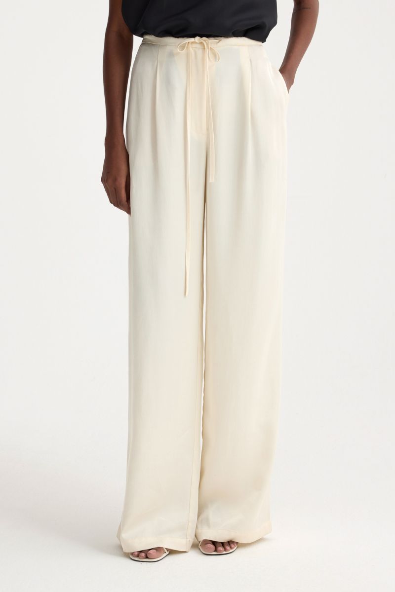 Relaxed Drawstring Trousers - Pearl