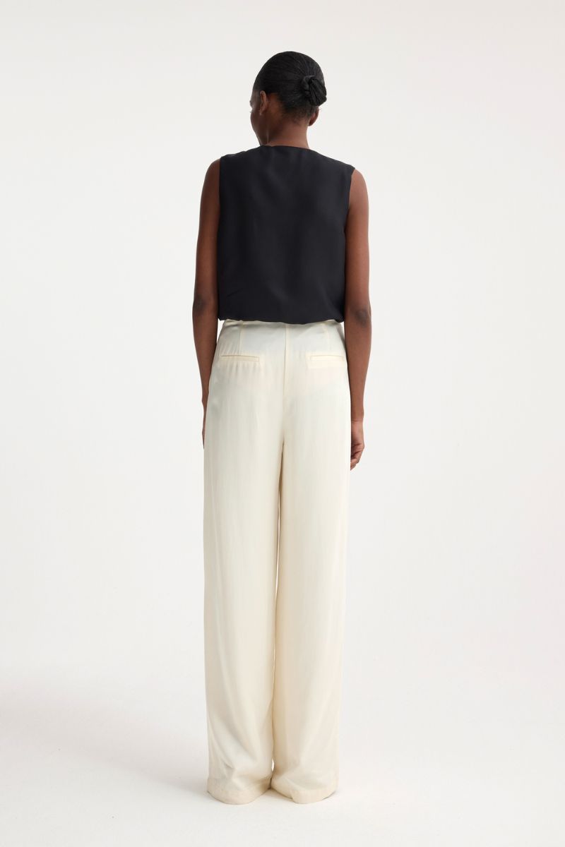 Relaxed Drawstring Trousers - Pearl