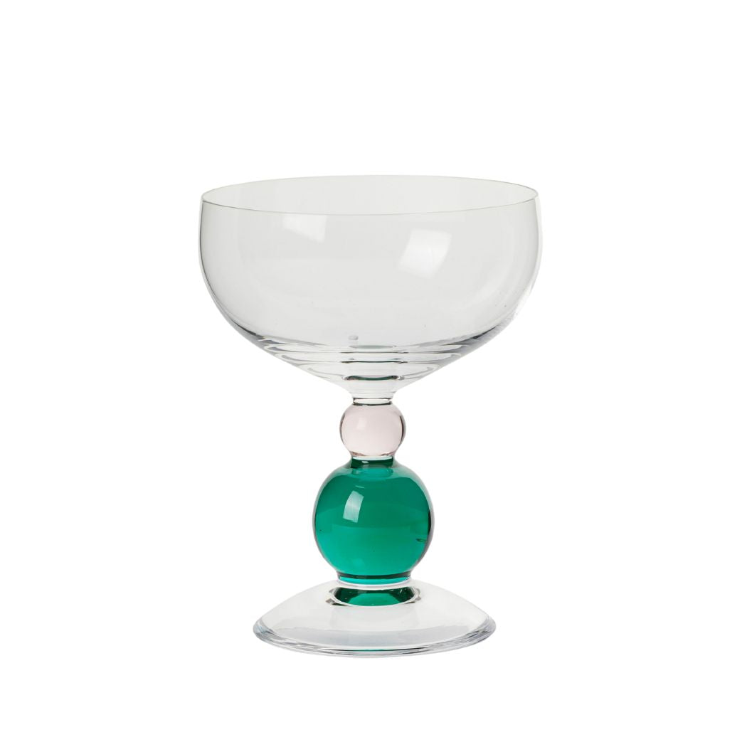 Noam Champagne Glas - Rose/Emerald