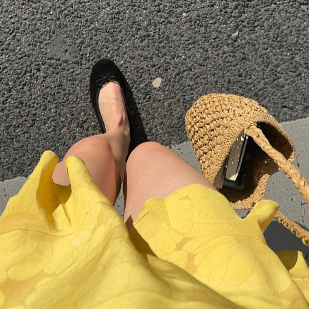 Capri Suede Ballerinasko - Nero