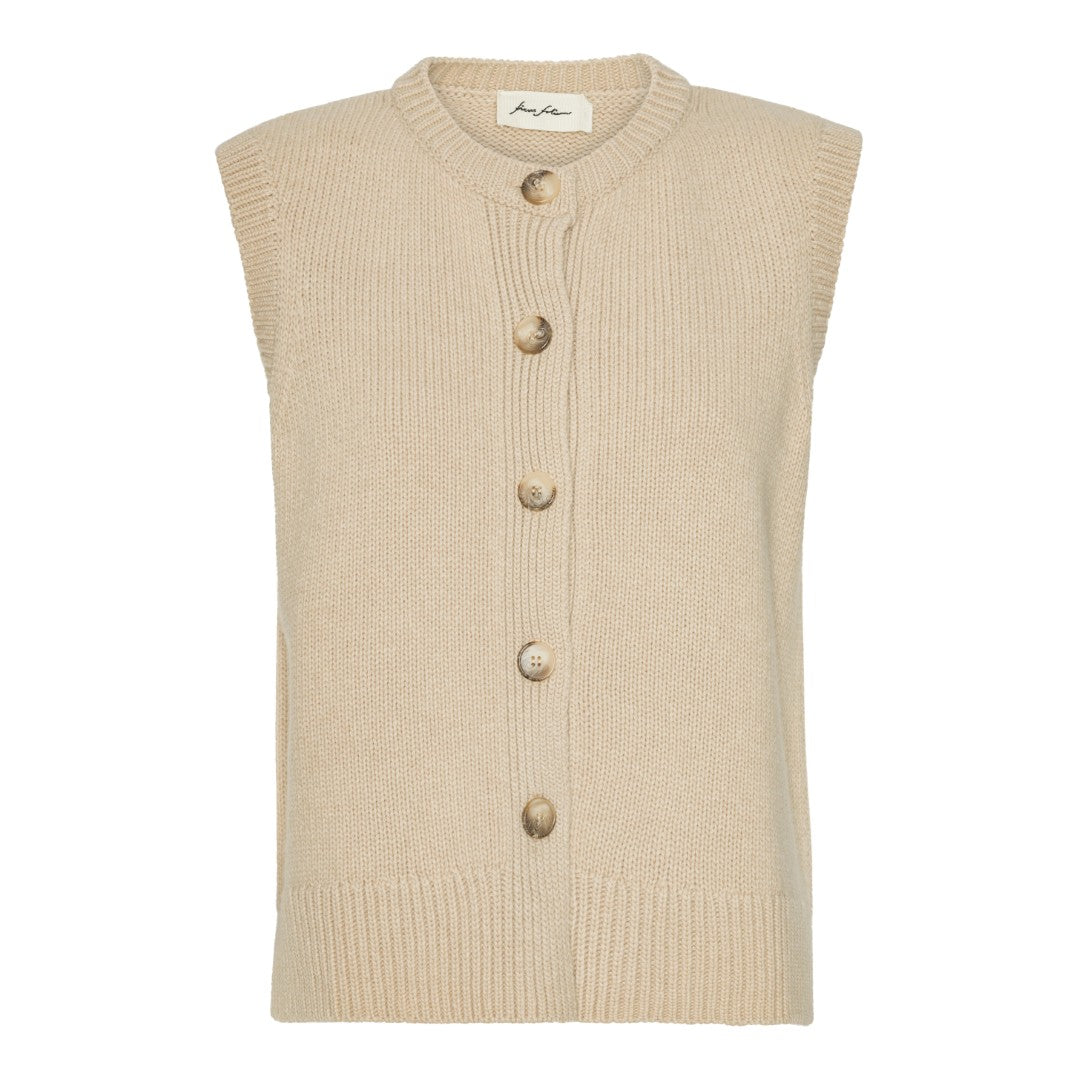 Ellen Knitted Vest - Warm Sand
