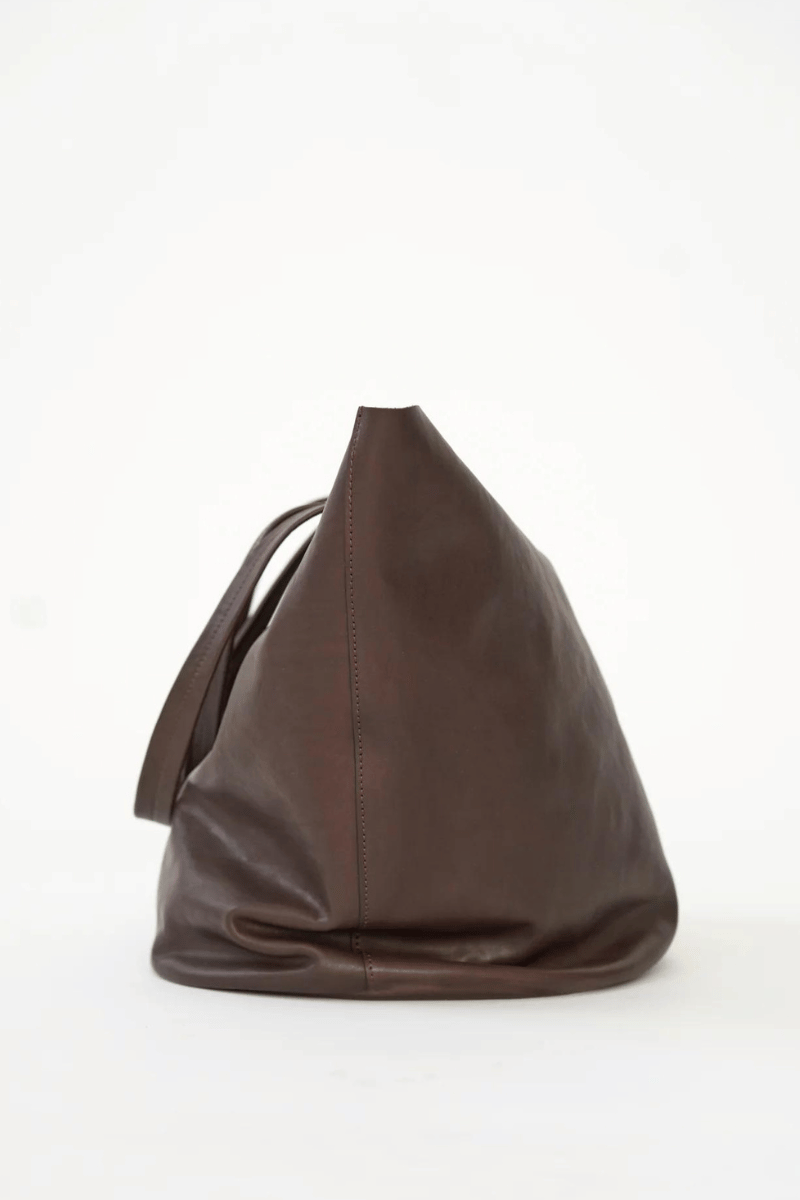Full Grain Leather Tote Bag - Brown