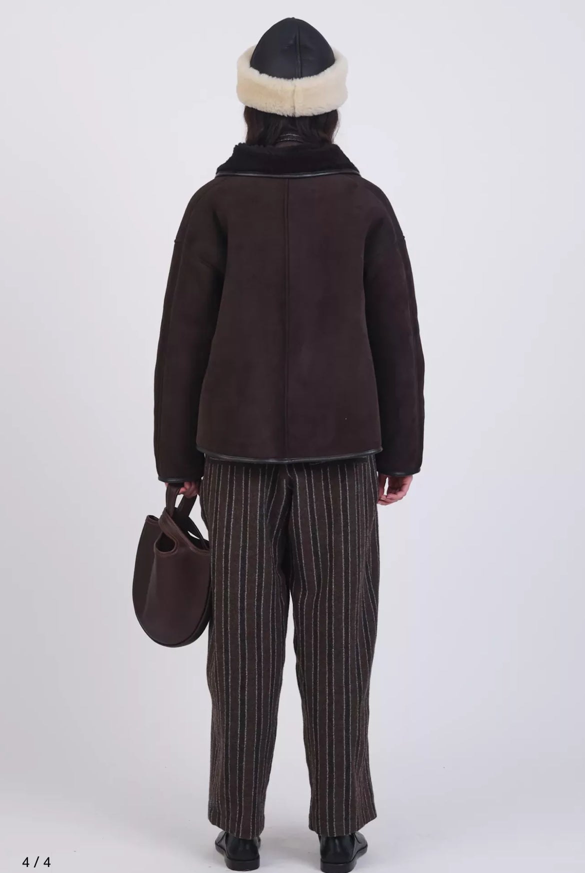 Suede Back Curly Hair Avis Jakke - Chocolate