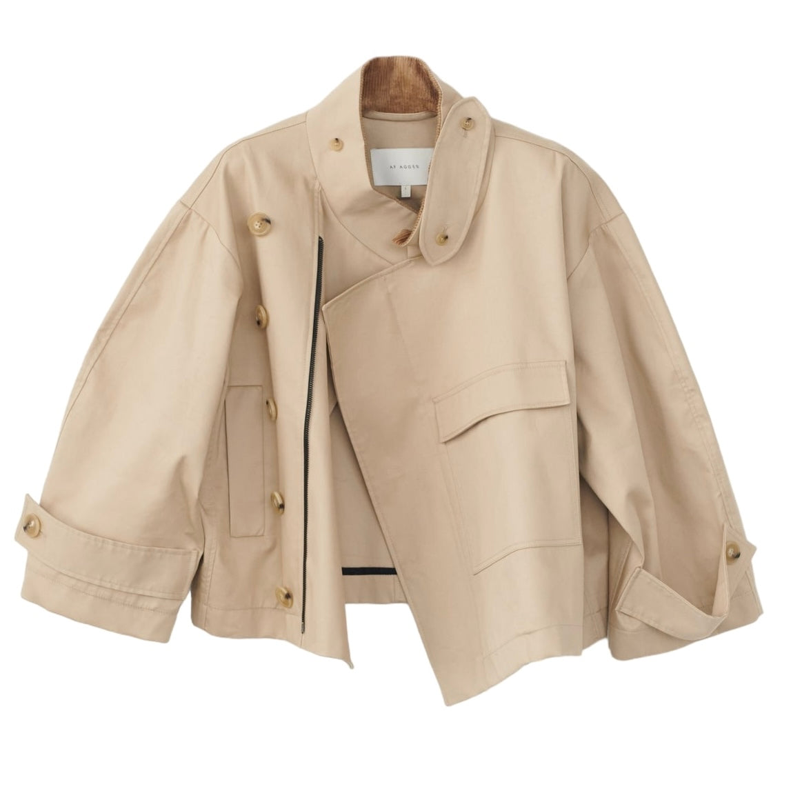 Water Resistant Coat - Cool Beige