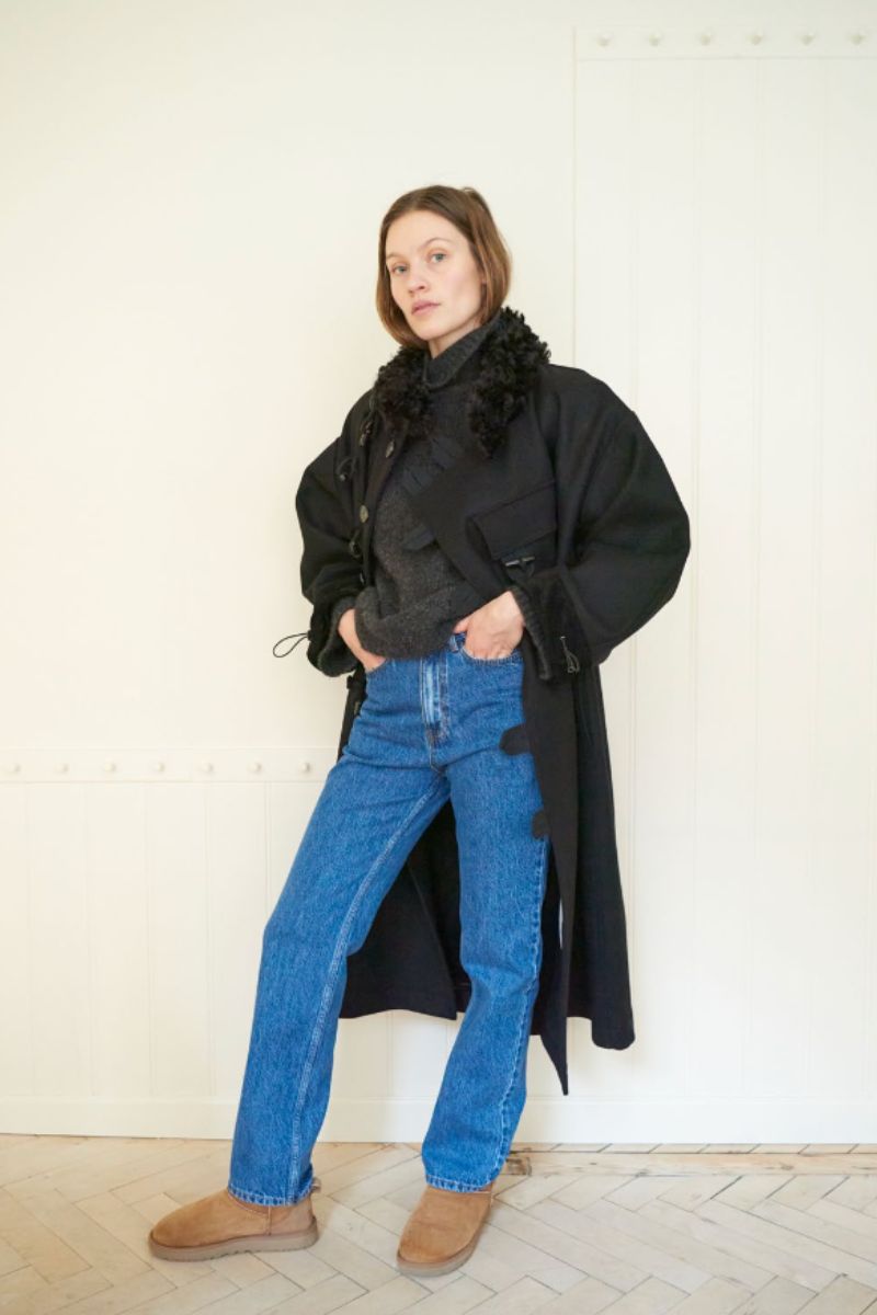Hemp/Cotton Straight Jeans - Washed Blue