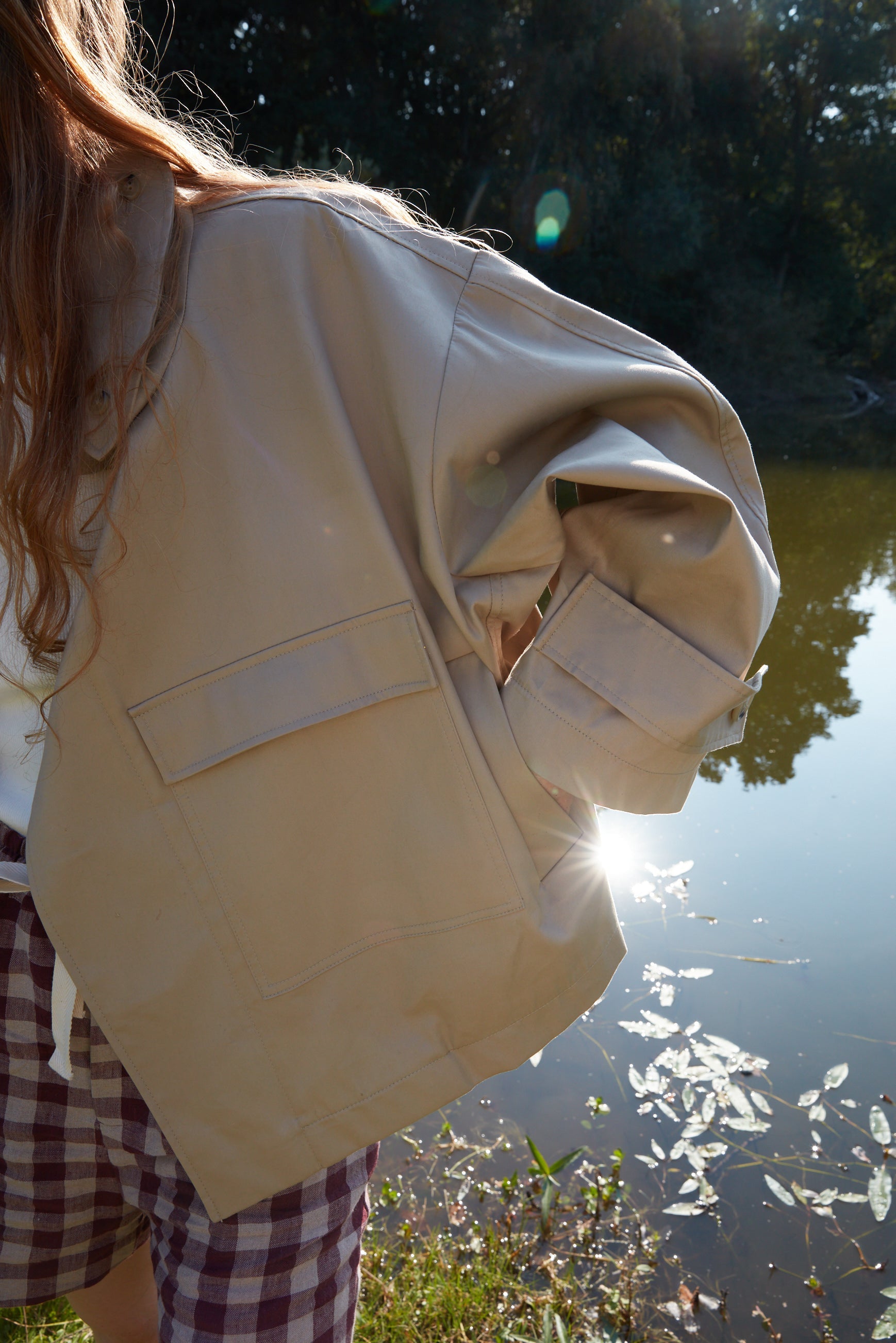 Water Resistant Coat - Cool Beige