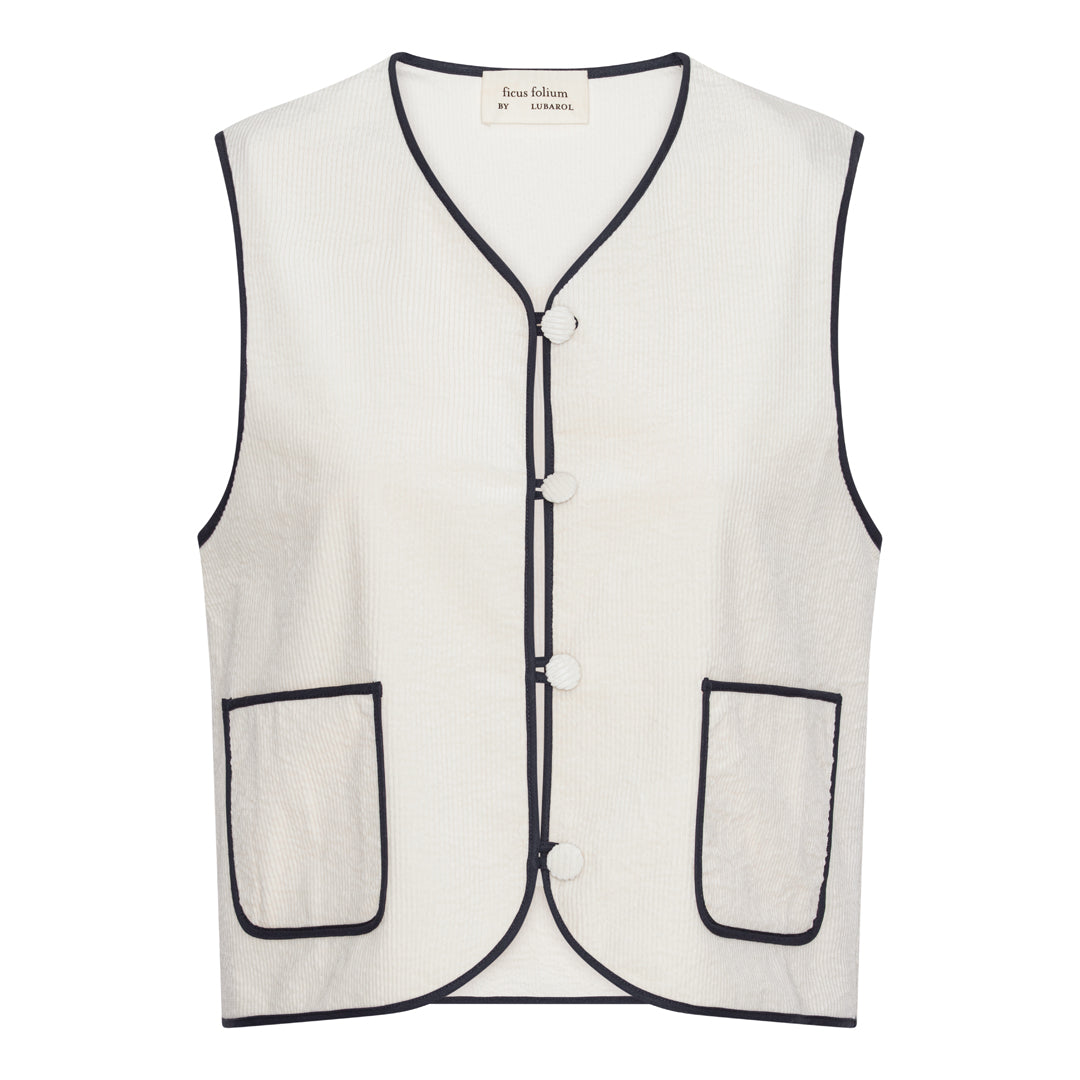 Katie Vest - Cream Corduroy