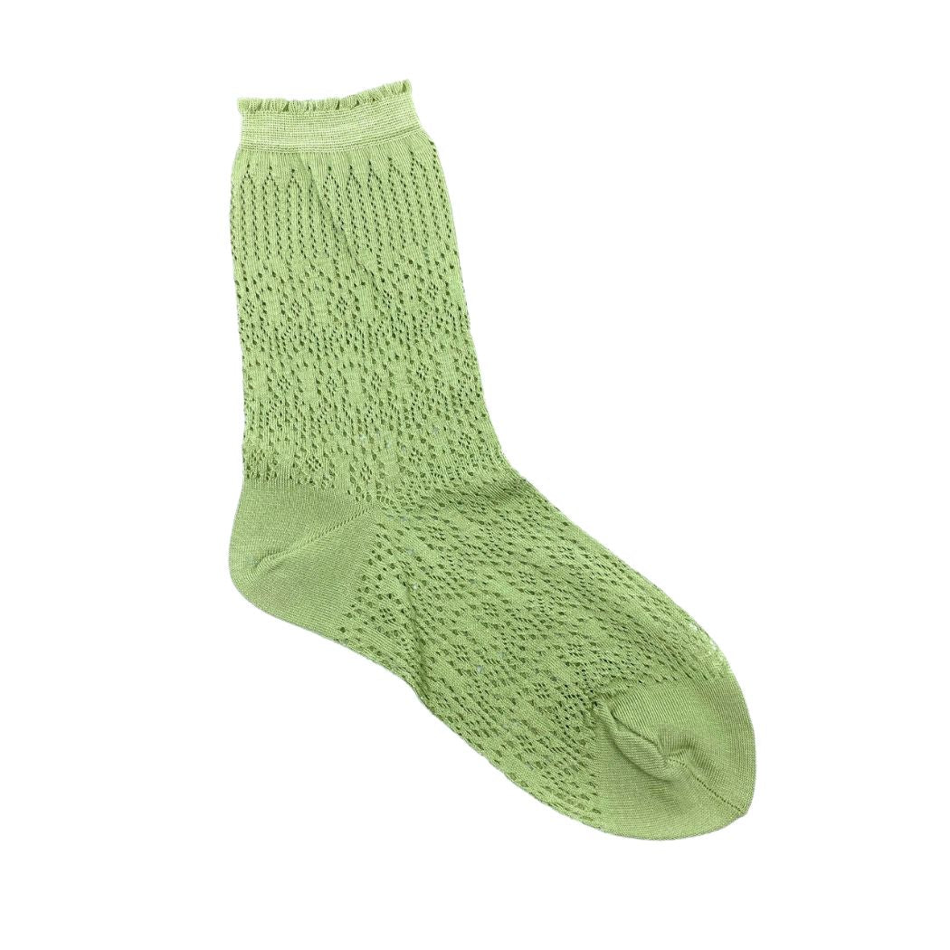 Lace Strømper - Lime - Str. 36-40