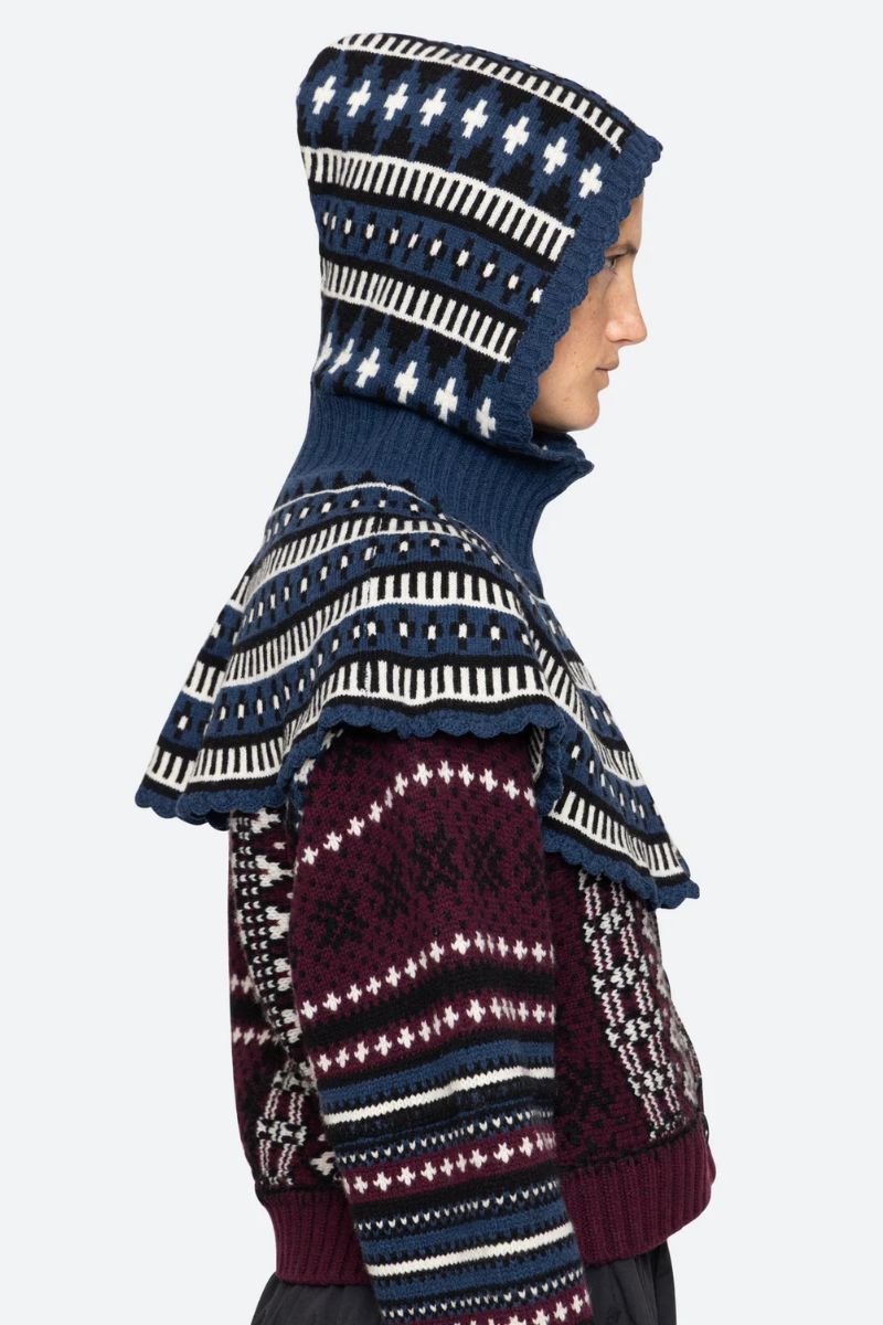 Linea Fair Isle Balaclava - Blue