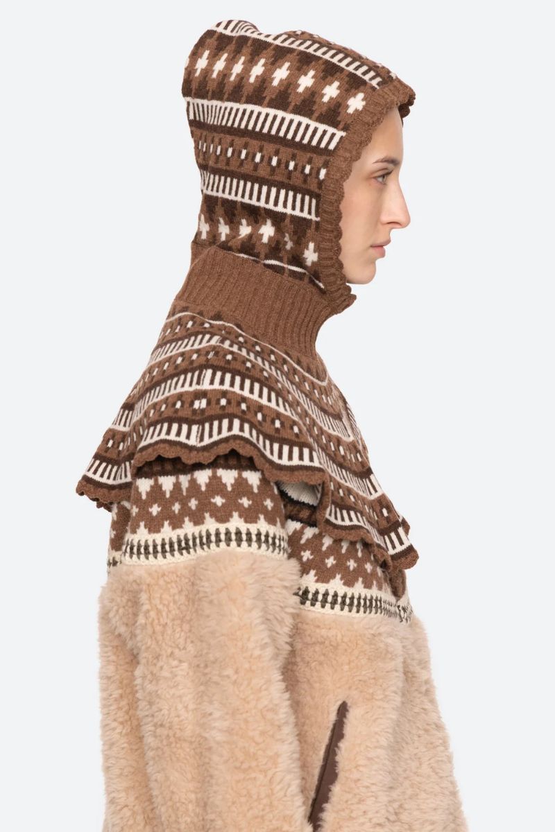 Linea Fair Isle Balaclava - Camel
