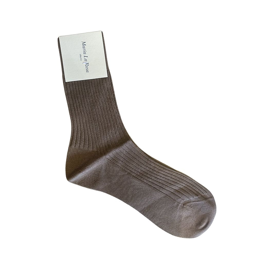 Ribbed Organic Cotton Socks - Lavagna