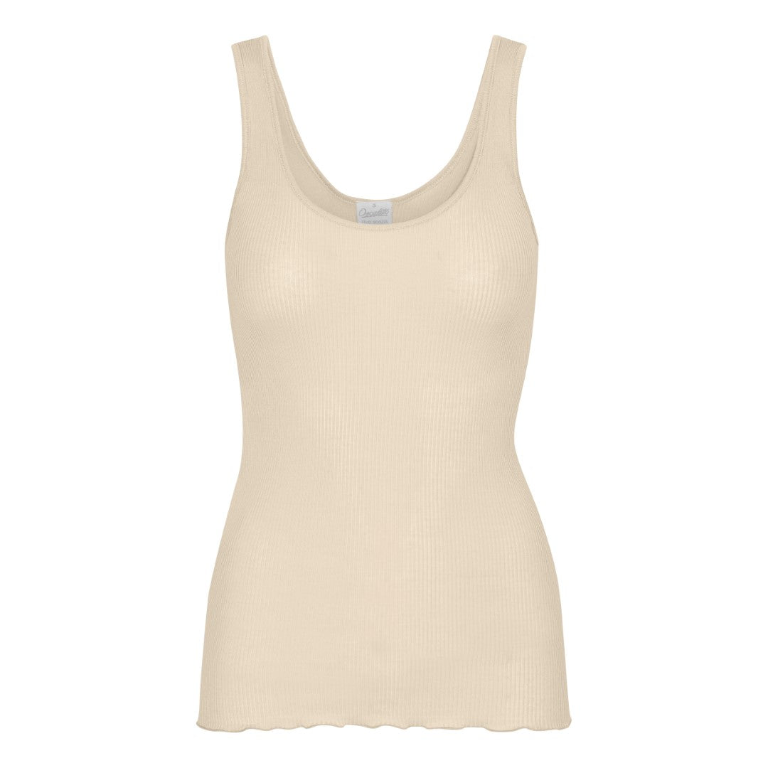 Cami Cotton Rib Tank Top - Cork