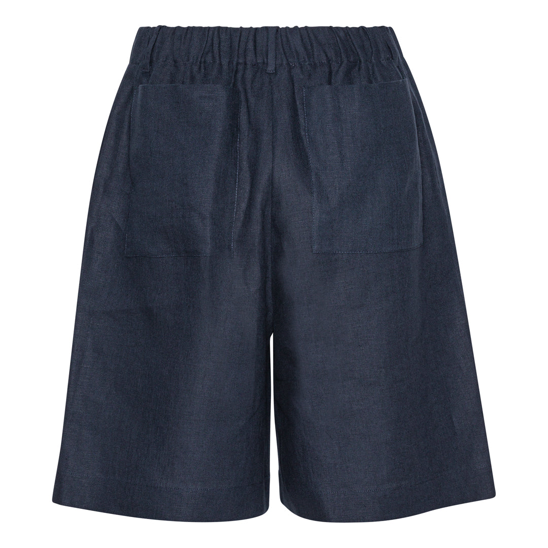 Bermuda shorts - Navy Linen