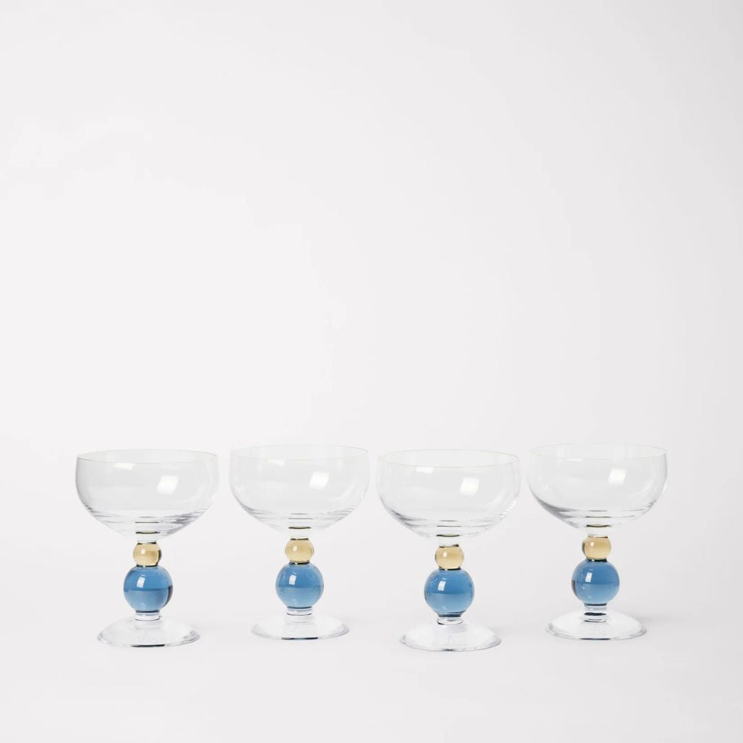 Noam Champagne Glas - Hazel/Blue Smoke
