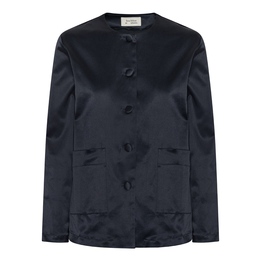 Oscar Jakke - Navy Blue Shiny
