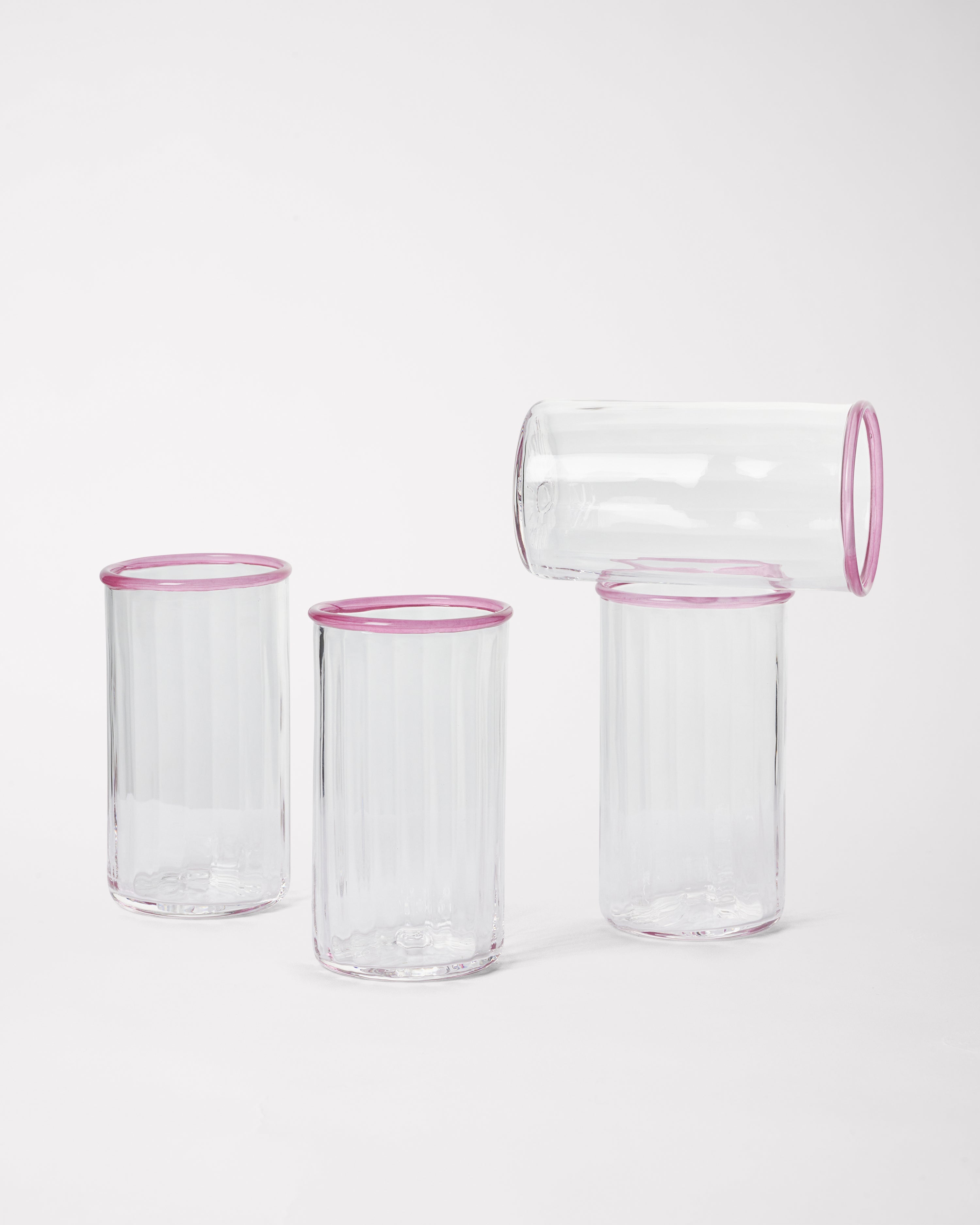 Peter Glass Large - Rose Set of four