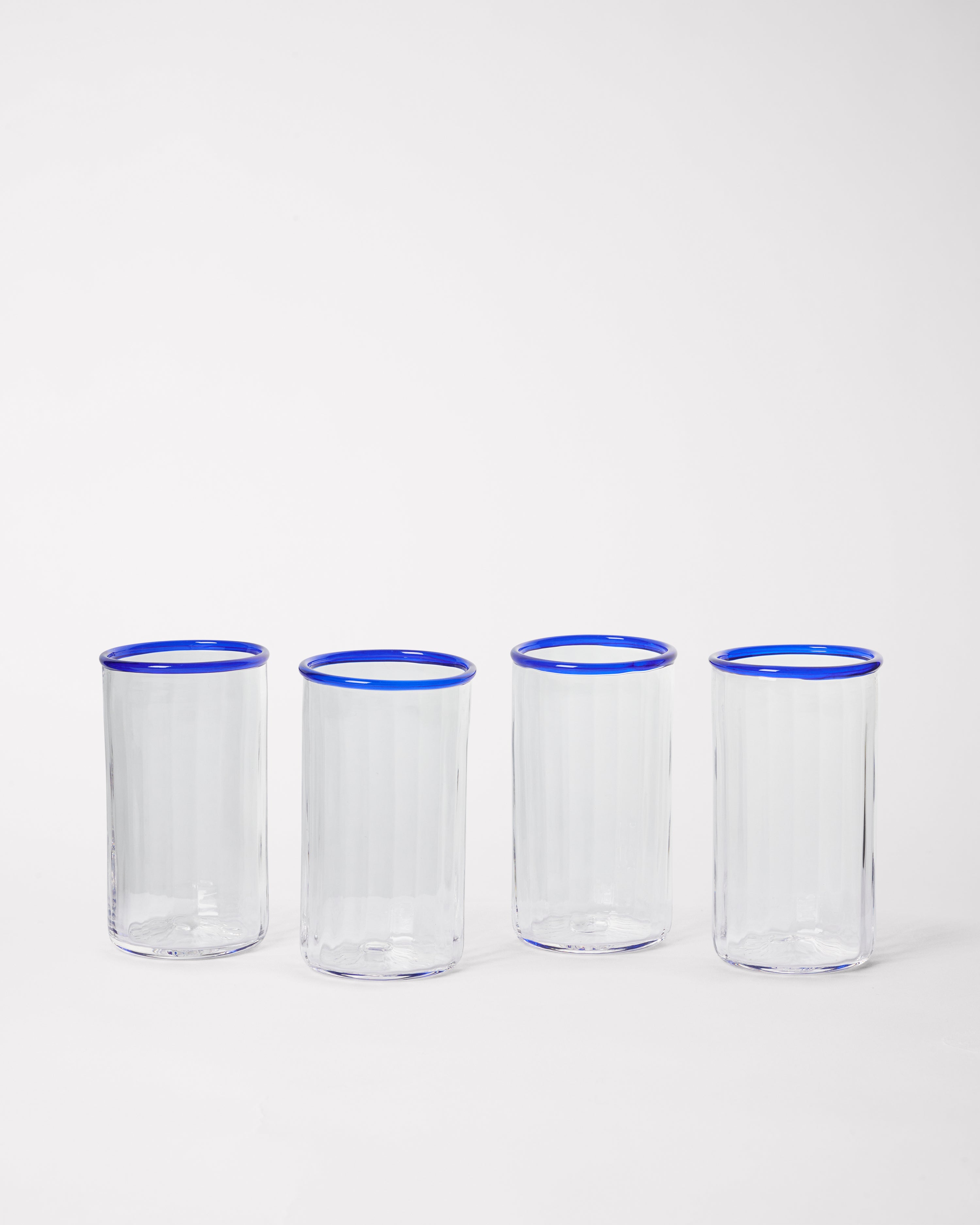 Peter Glass Large - Sapphire Set of four