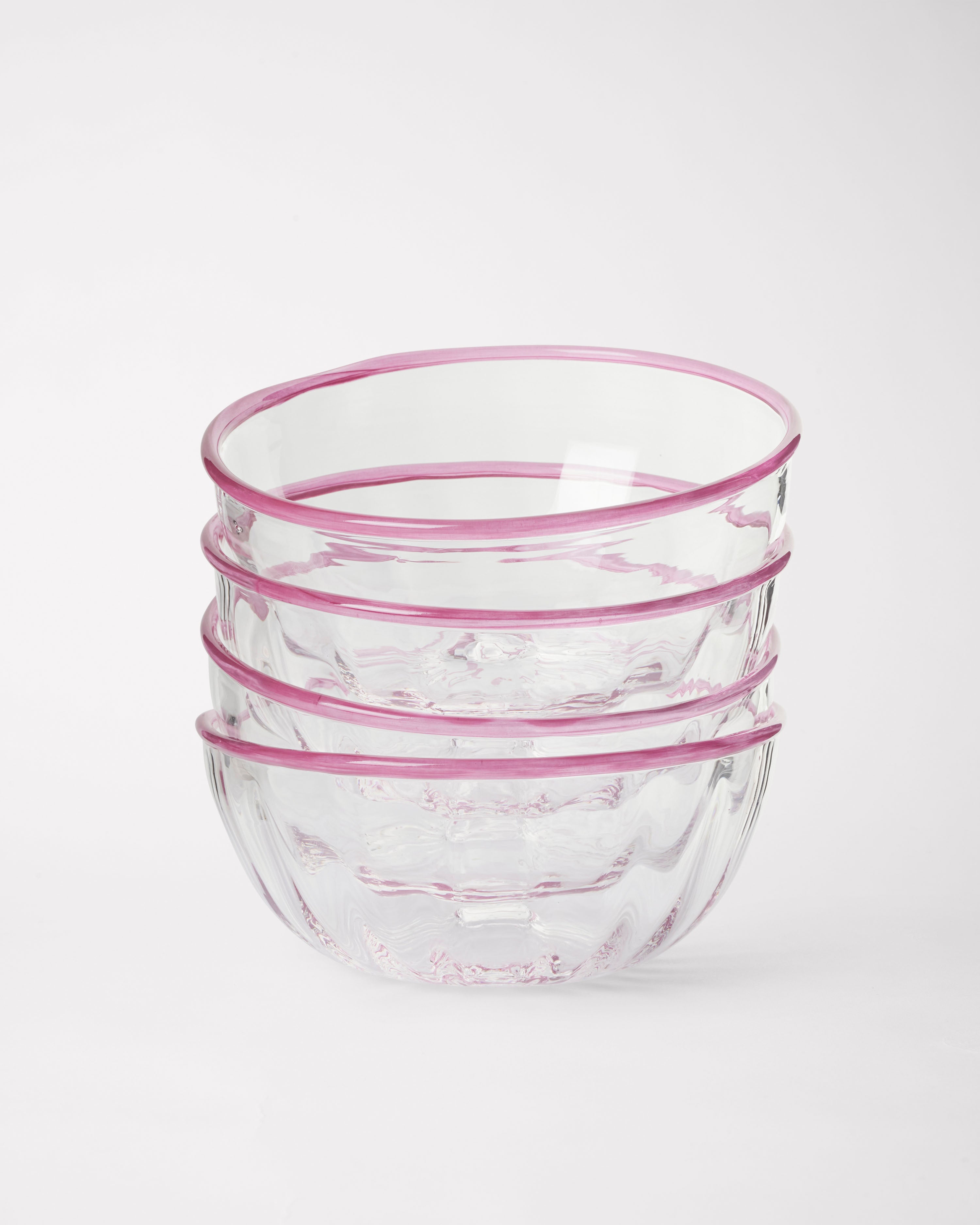 Peter Glasskål - Rose Set of four